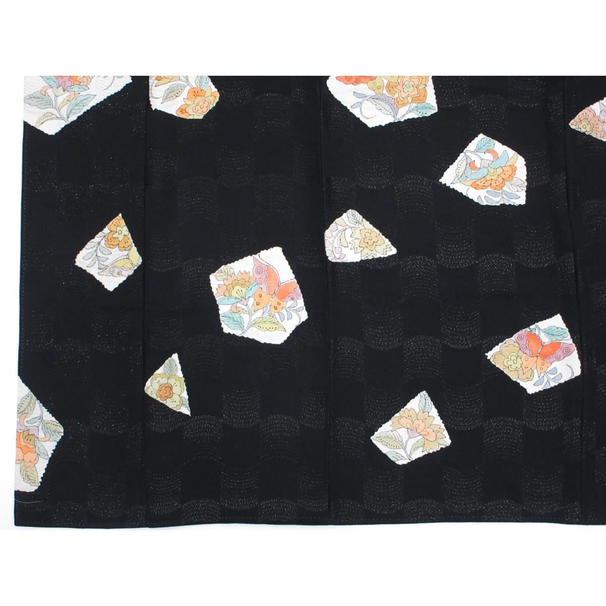 訪問着　銀通し友禅加工