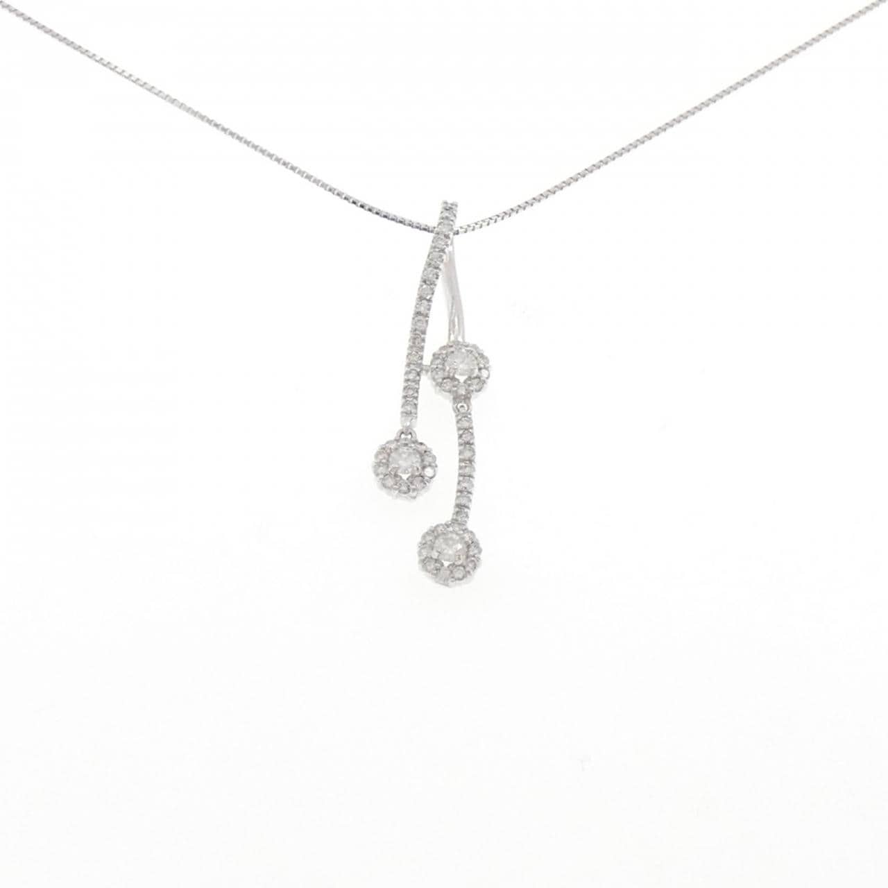 K18WG ダイヤモンド ネックレス 1.00CT