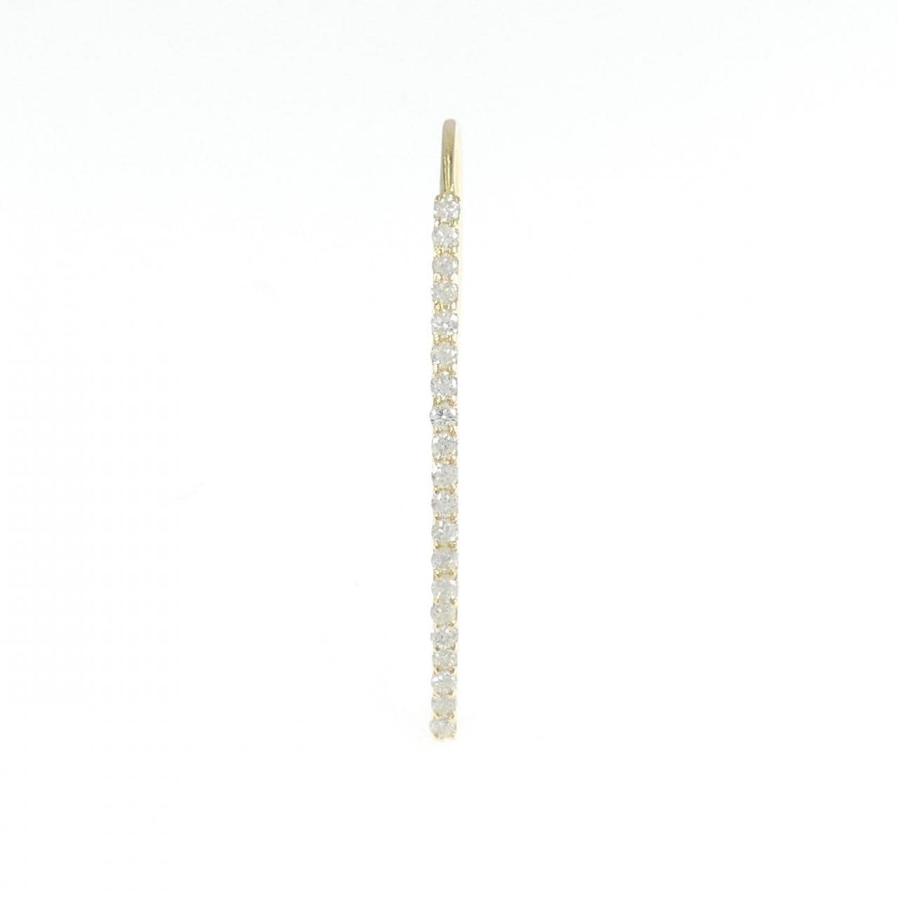 K18YG ダイヤモンド ピアス 0.25CT 片耳