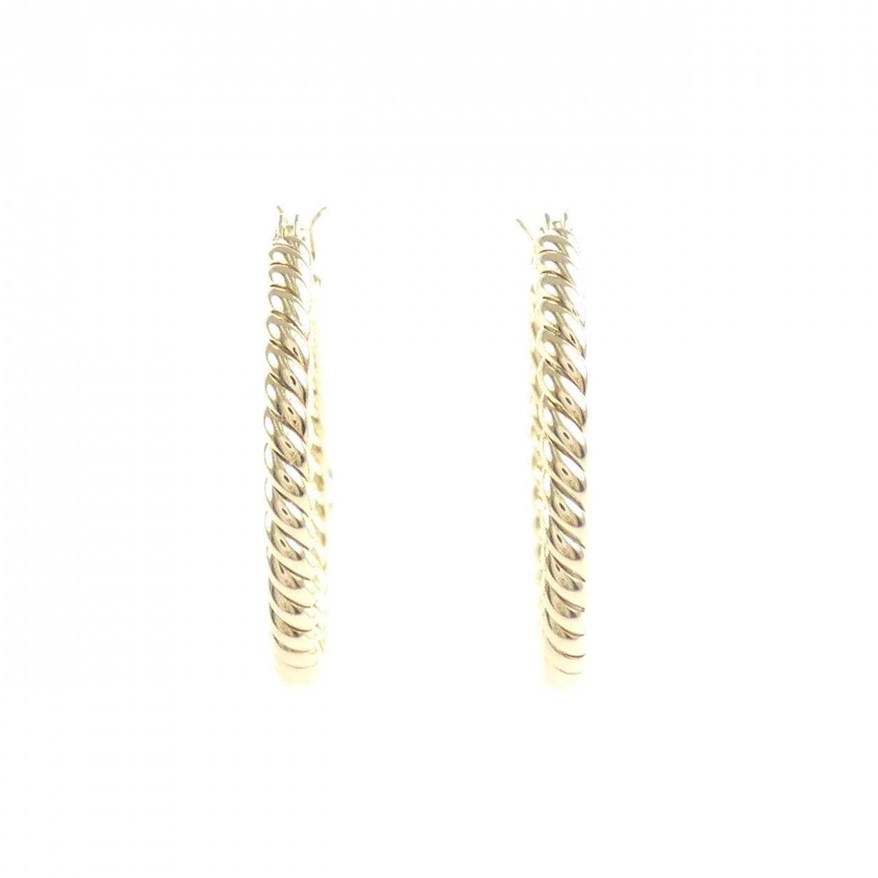 K18YG フープ ピアス