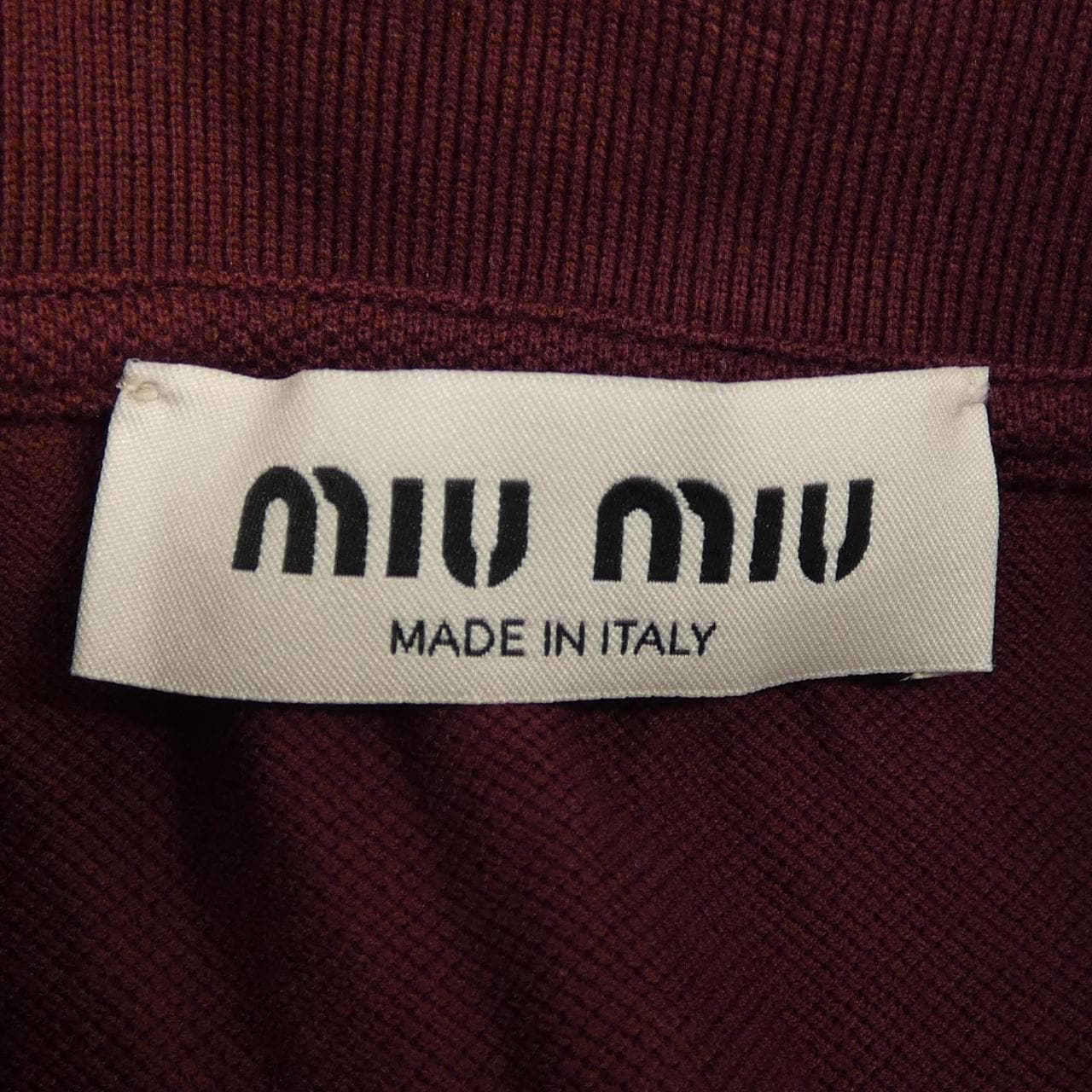ミュウミュウ MIU MIU コットンピケ MIU MIU ロゴ MJN535 SOOO 14RW ポロシャツ