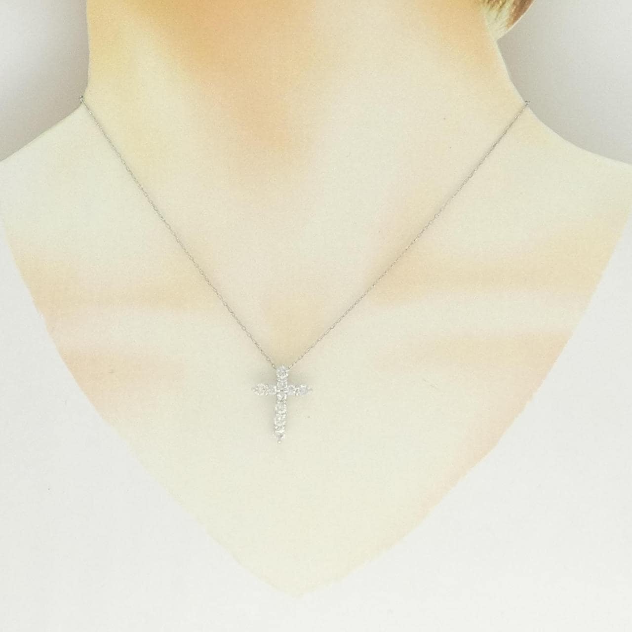 PT900/PT850 クロス ダイヤモンド ネックレス 1.01CT