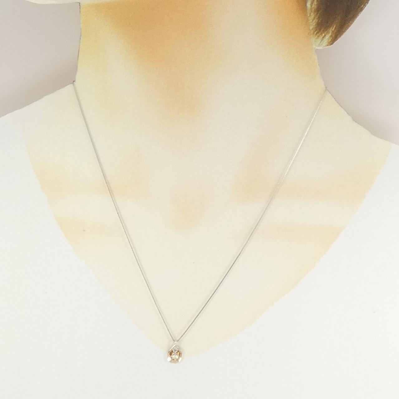 コメ兵｜K18WG/K18PG ダイヤモンド ネックレス 0.09CT｜ジュエリー 