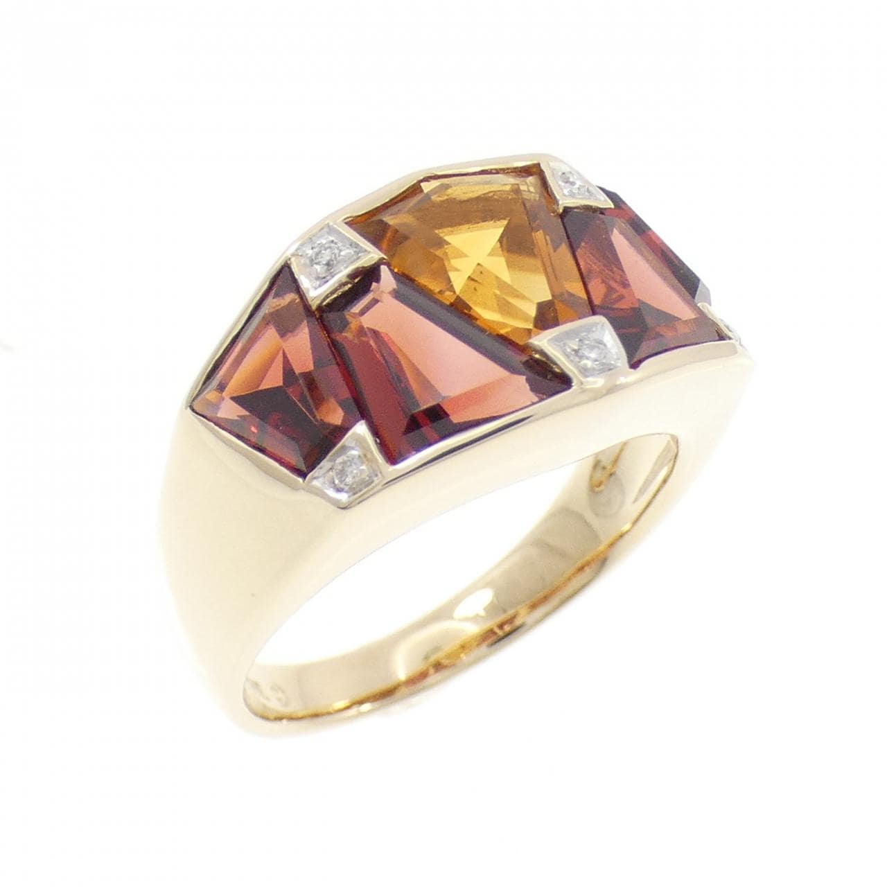 14KYG カラーストーン リング