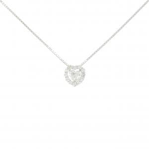 K18WG Diamond Necklace 0.266CT D VS2 Heart Shape