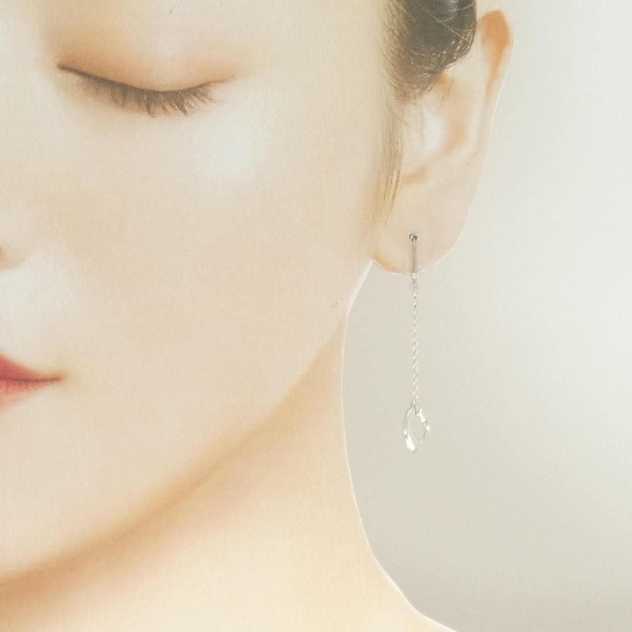 ティファニー オープンハート ドロップ ピアス