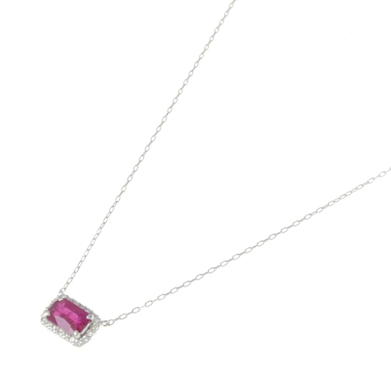 【リメイク】PT ルビー ネックレス 1.41CT ビルマ産