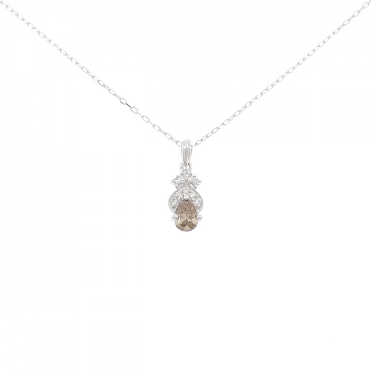 K18WG ダイヤモンド ネックレス 0.42CT