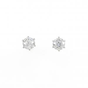 【リメイク】PT900/ST ダイヤモンド ピアス 0.309CT 0.321CT D VS1 EXT