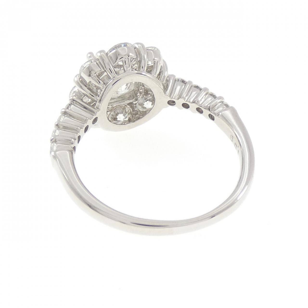 PT900 ダイヤモンド リング 1.018CT H SI2 ファンシーカット