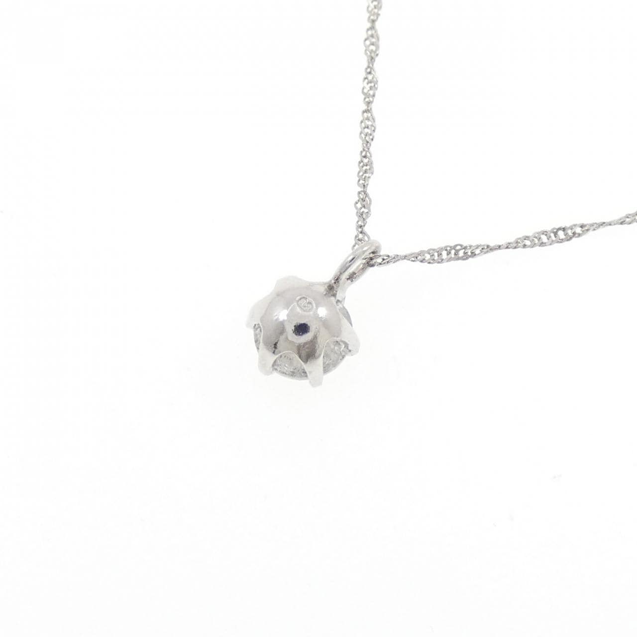 PT999/PT850 ソリティア ダイヤモンド ネックレス 0.3CT