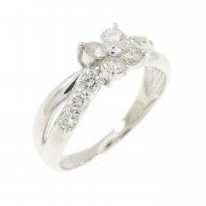 PT900 フラワー ダイヤモンド リング 0.50CT