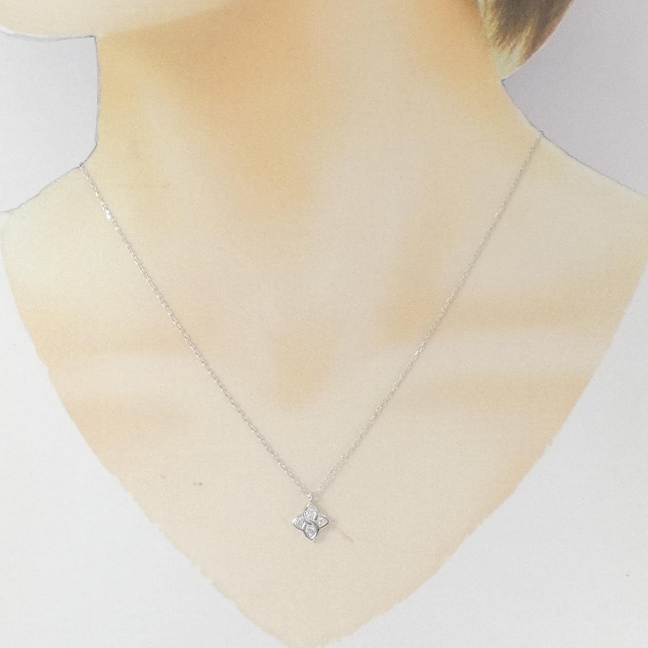K18WG ダイヤモンド ネックレス