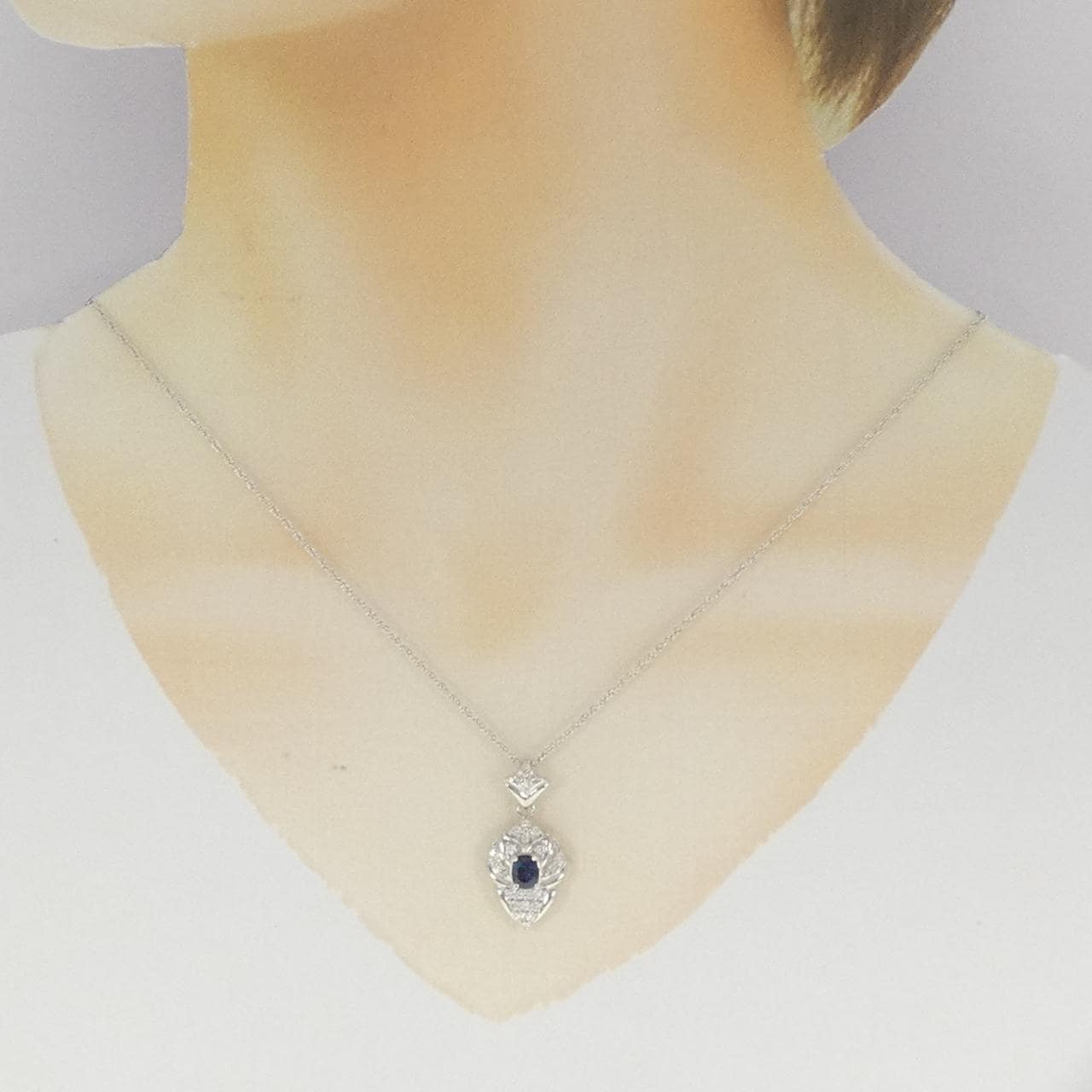 PT サファイヤ ネックレス 0.72CT