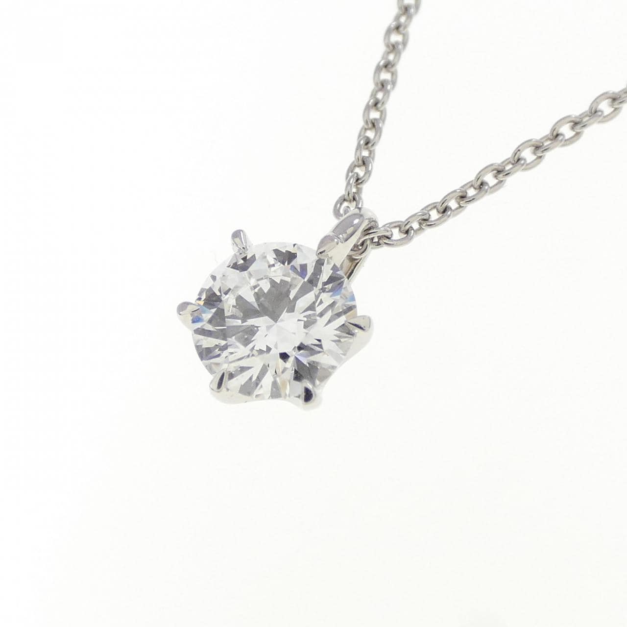 【リメイク】PT900/PT850 ソリティア ダイヤモンド ネックレス 0.382CT D SI1 3EXT