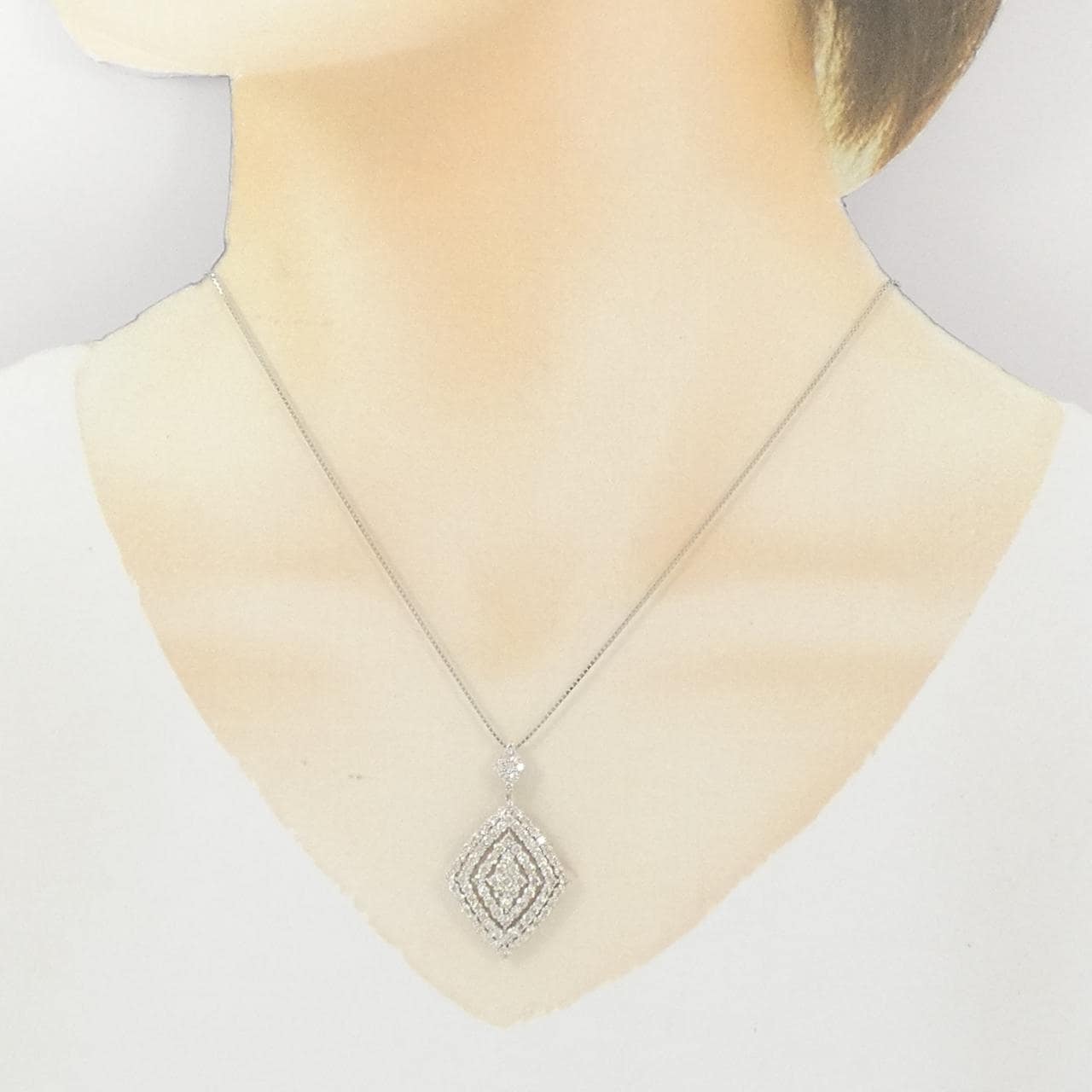 PT900/PT850 ダイヤモンド ネックレス 2.00CT