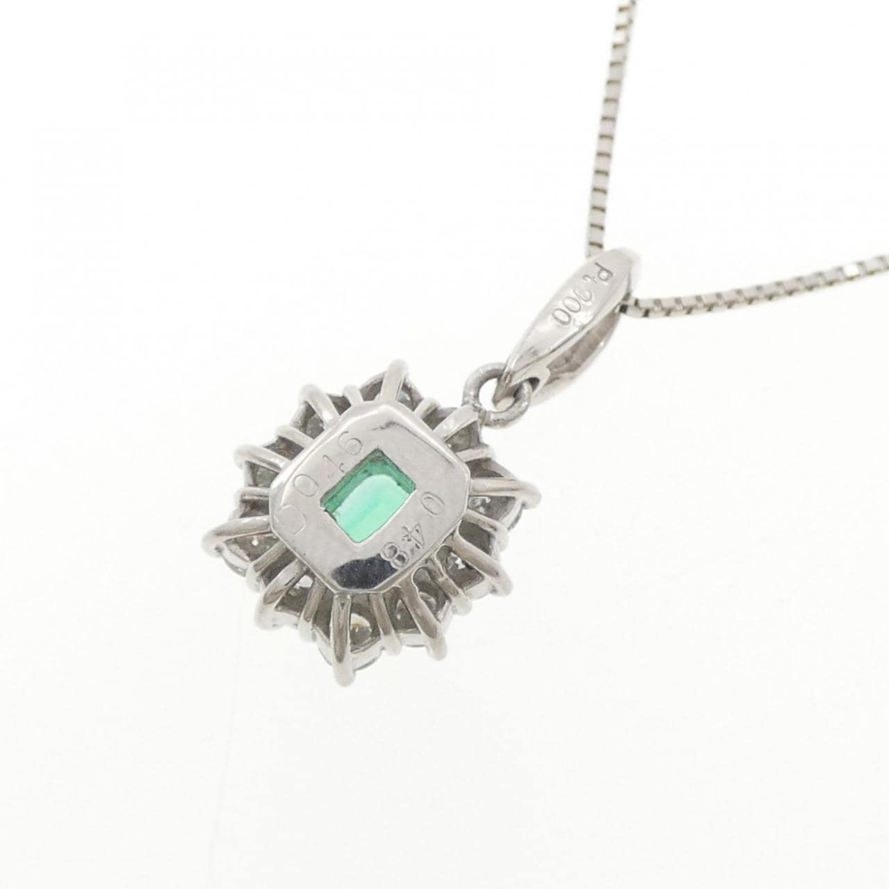 PT900/PT850 エメラルド ネックレス 0.48CT
