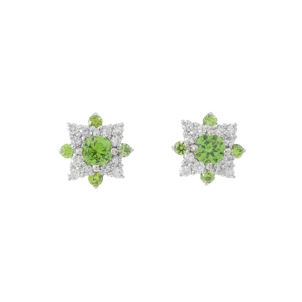 PT950/PT900 デマントイドガーネット ピアス 0.70CT