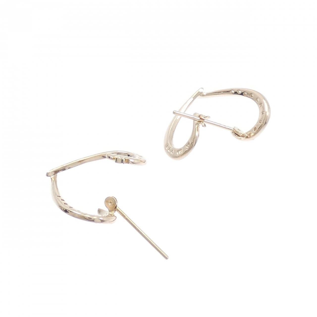 サマンサティアラ ハート ダイヤモンド ピアス 0.16CT