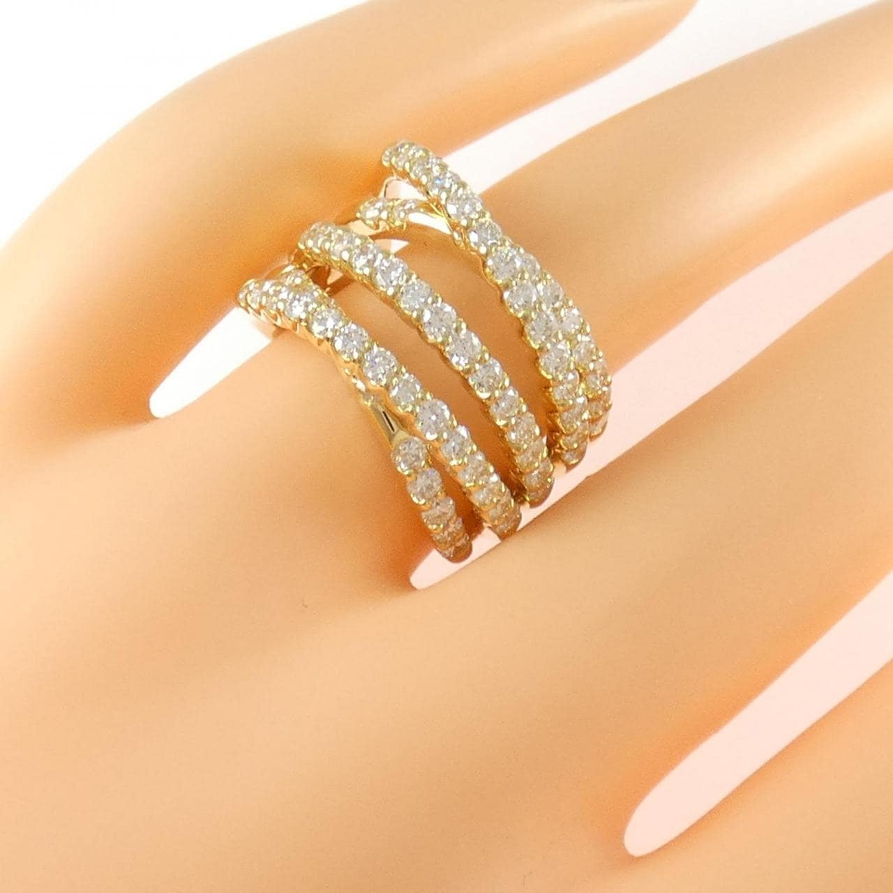 K18YG ダイヤモンド リング 2.00CT