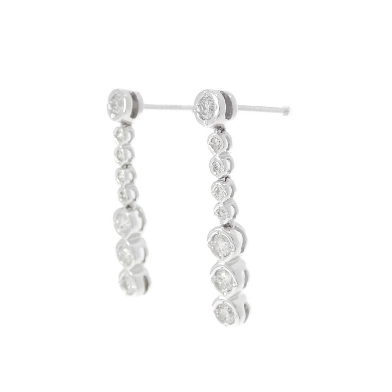 LINE ダイヤモンド ピアス 0.50CT