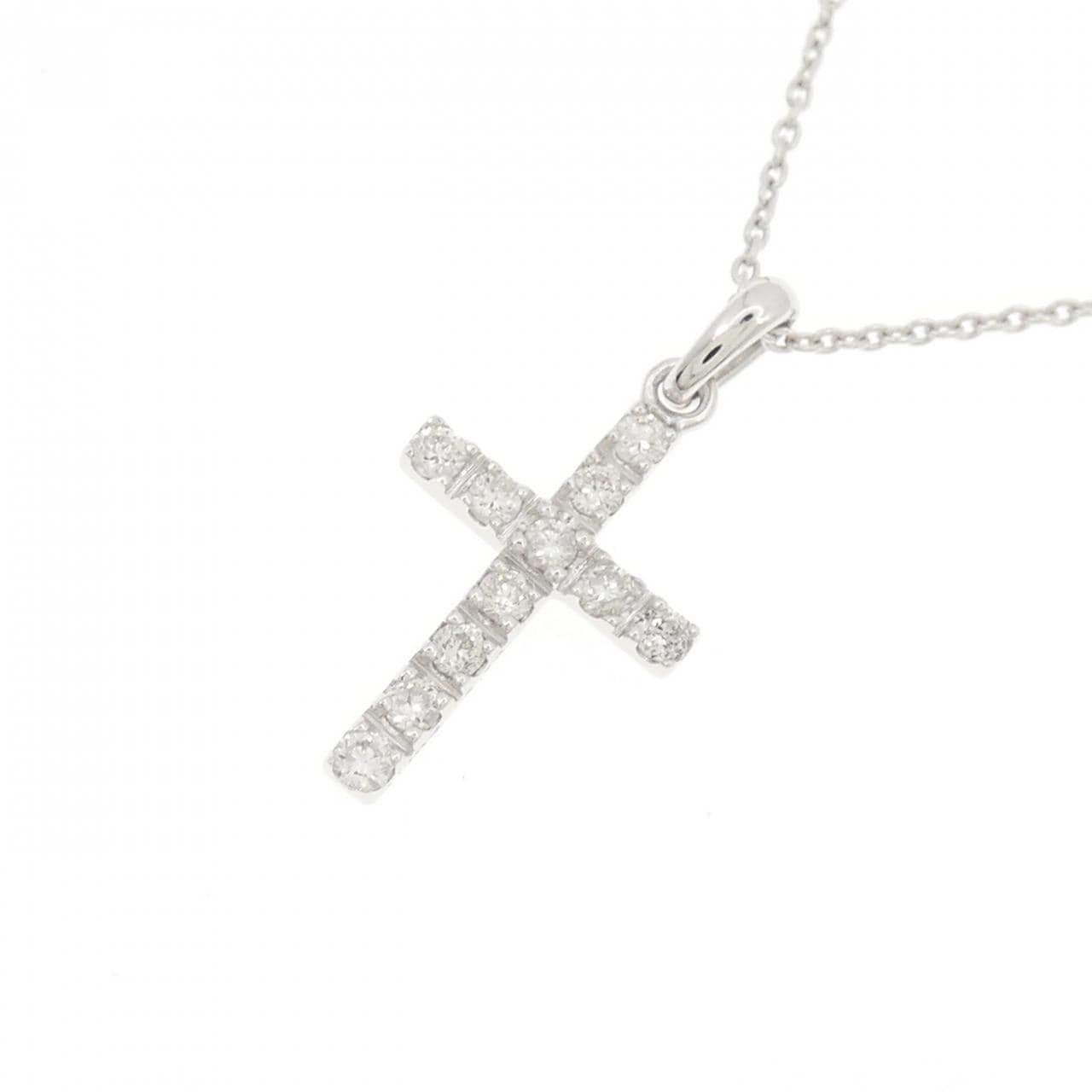 サマンサティアラ クロス ダイヤモンド ネックレス 0.22CT