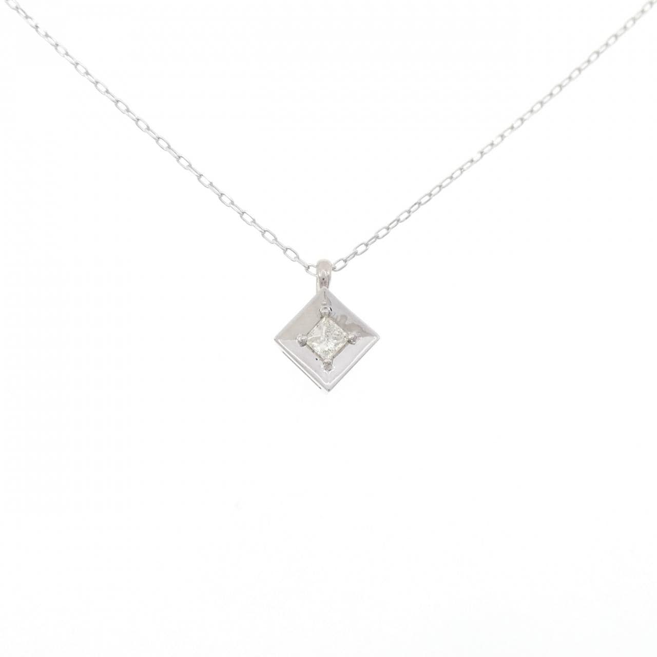 K18WG ダイヤモンド ネックレス 0.15CT