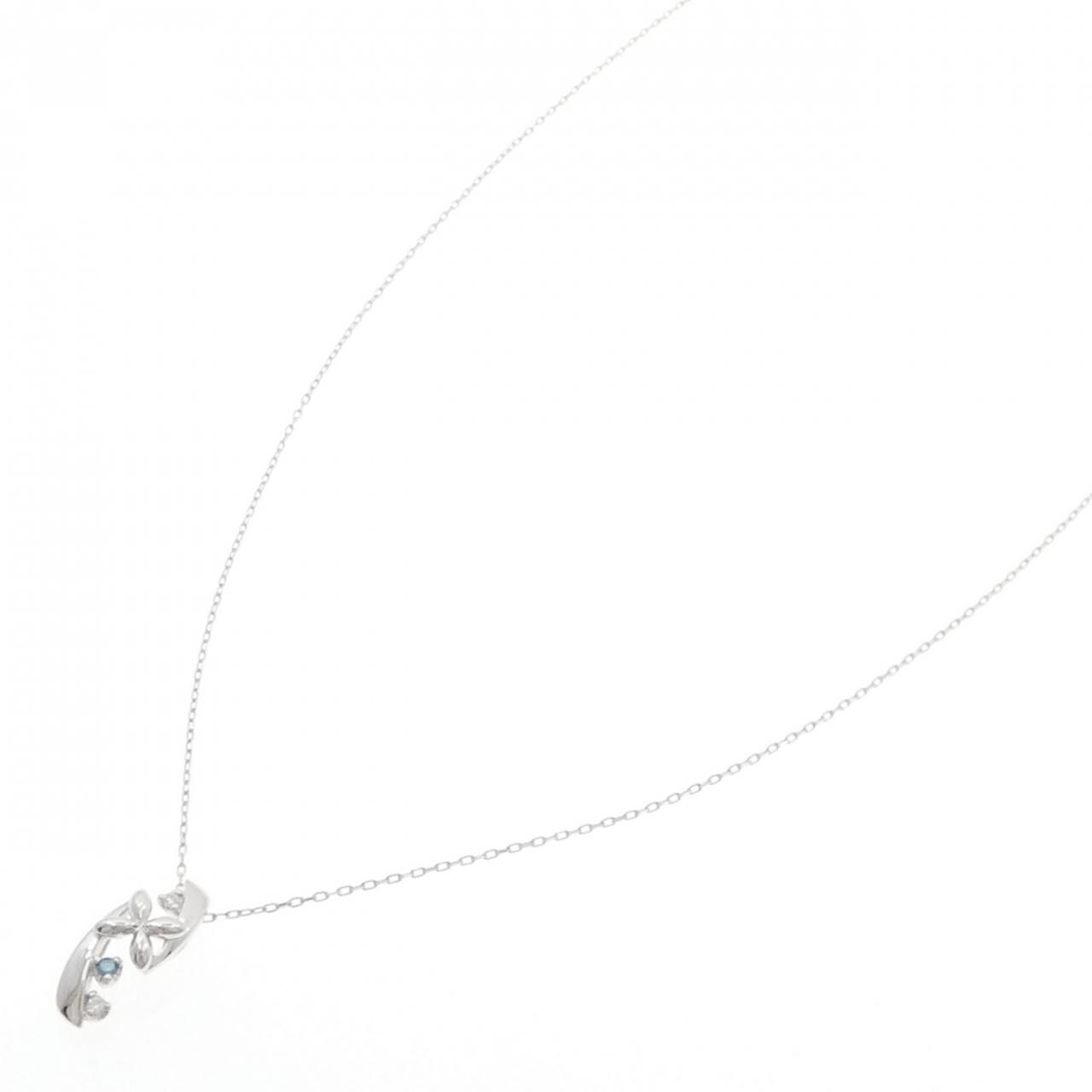 K18WG ダイヤモンド ネックレス 0.06CT