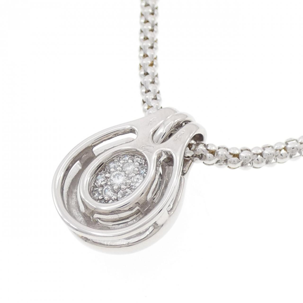 750WG blue Topaz necklace