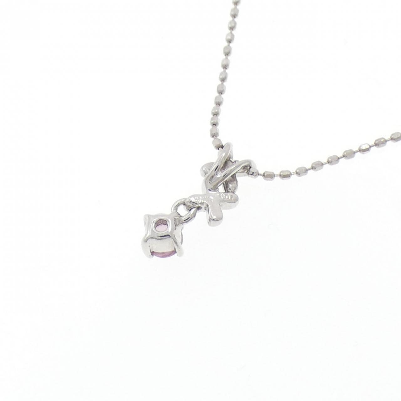 K18WG/750WG ガーネット ネックレス