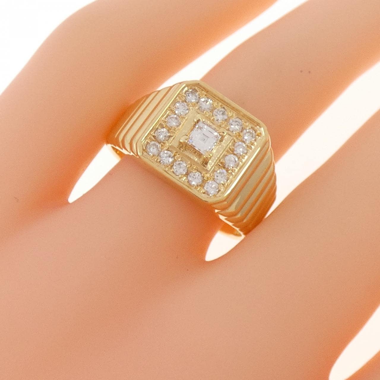 K18YG ダイヤモンド リング 0.16CT