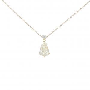 K18YG ダイヤモンド ネックレス 1.594CT M SI2 ファンシーカット