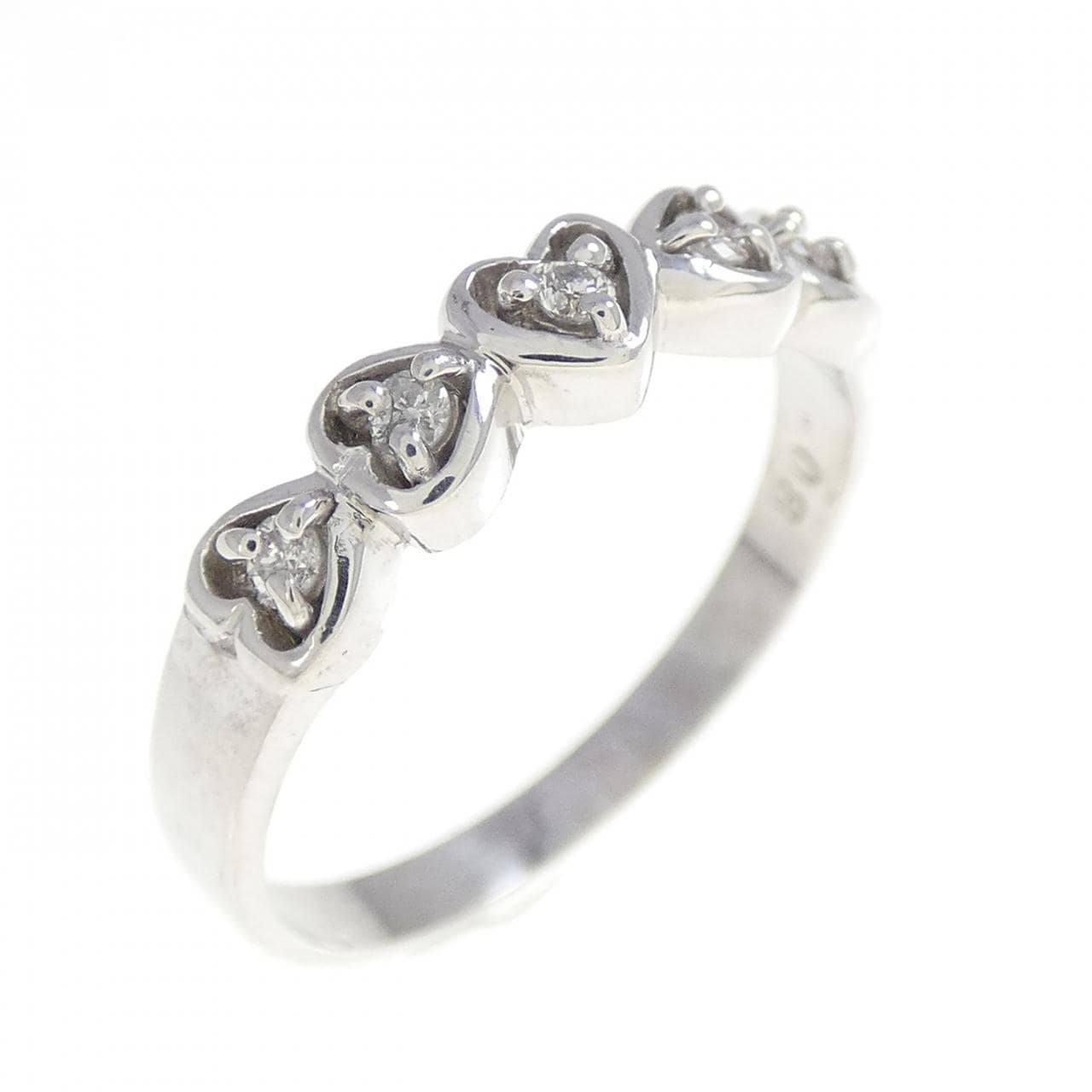 PT900 ハート ダイヤモンド リング 0.08CT