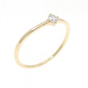 K18YG ソリティア ダイヤモンド リング 0.06CT