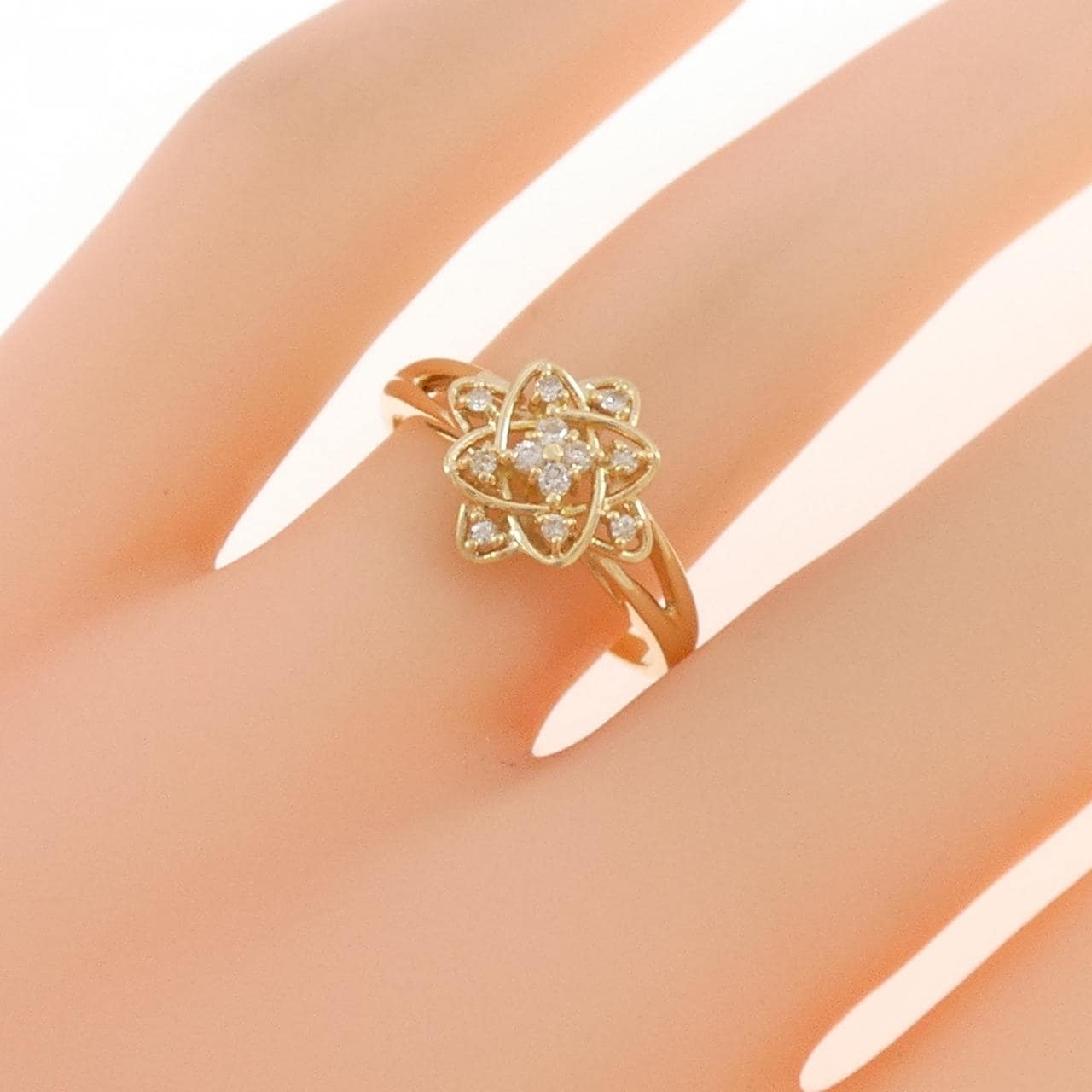K18YG ダイヤモンド リング 0.10CT