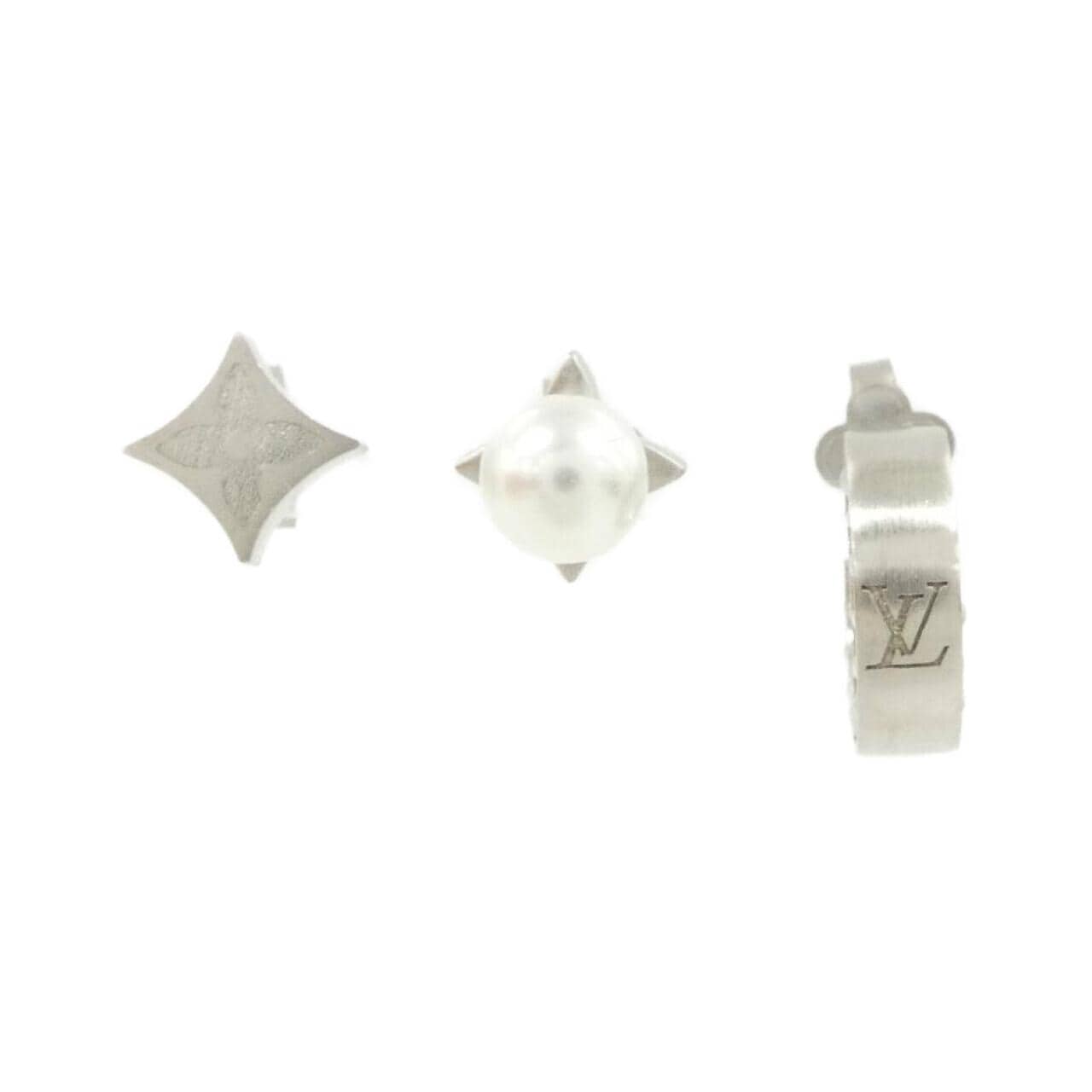 ルイヴィトン ピアス モノグラム パール セット3 M01506 ピアス
