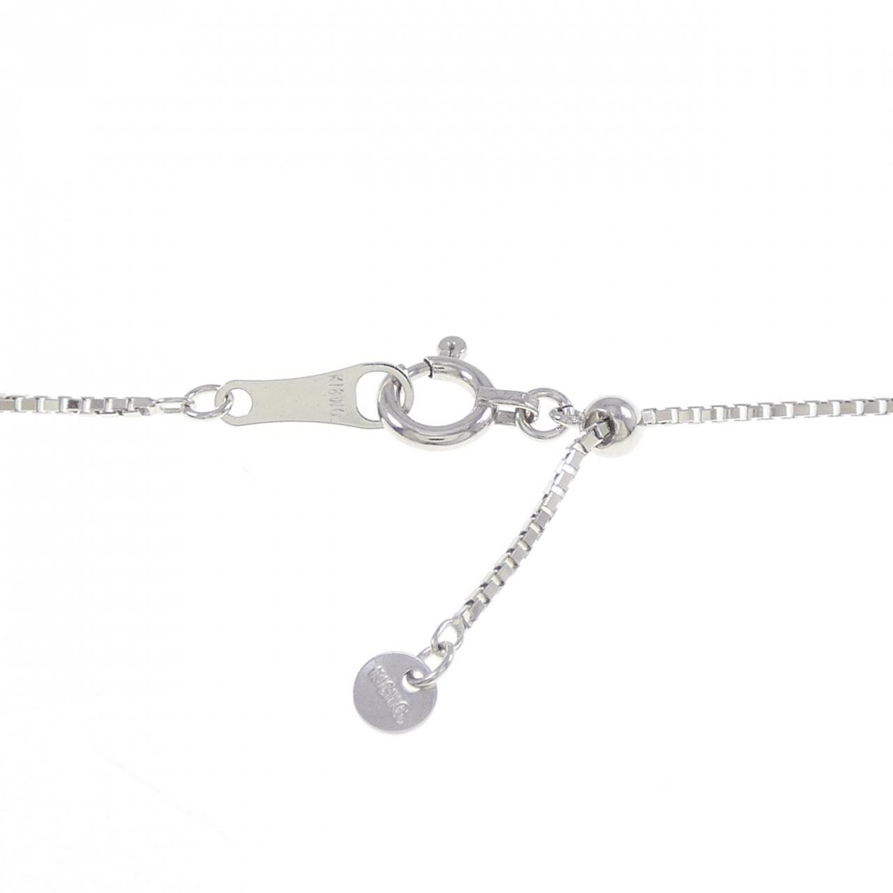 K18WG エンジェル ダイヤモンド ネックレス 0.10CT
