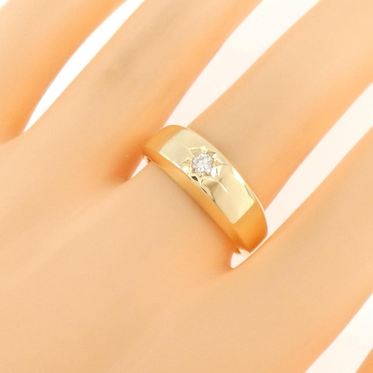 【新品】K18YG ダイヤモンド リング 0.10CT