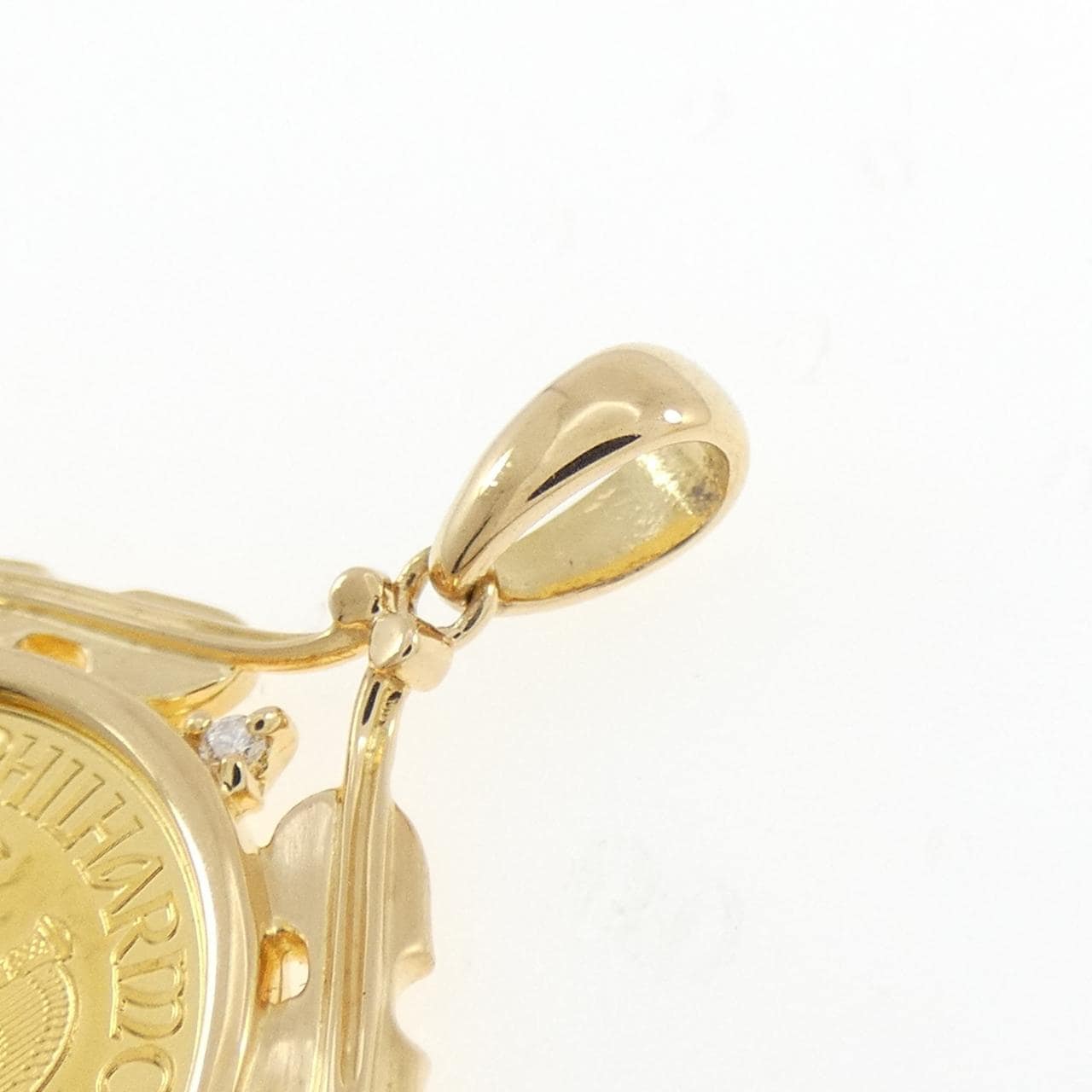 750YG(枠) ダイヤモンド コイン 0.04CT
