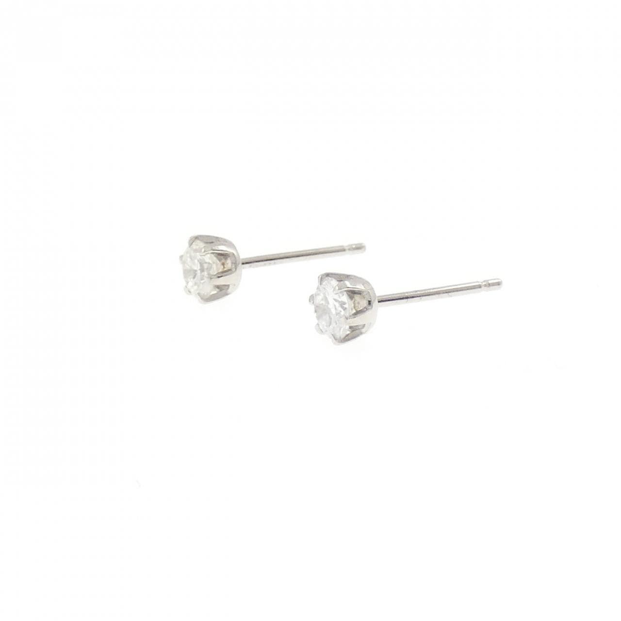 PT900 ソリティア ダイヤモンド ピアス 0.30CT
