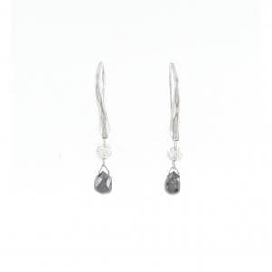 K18WG ダイヤモンド ピアス 0.89CT