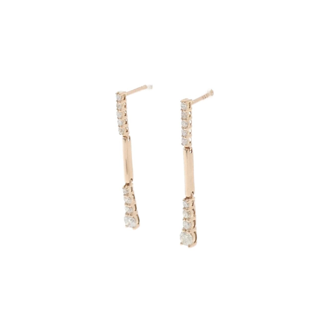 K18PG ダイヤモンド ピアス 0.50CT