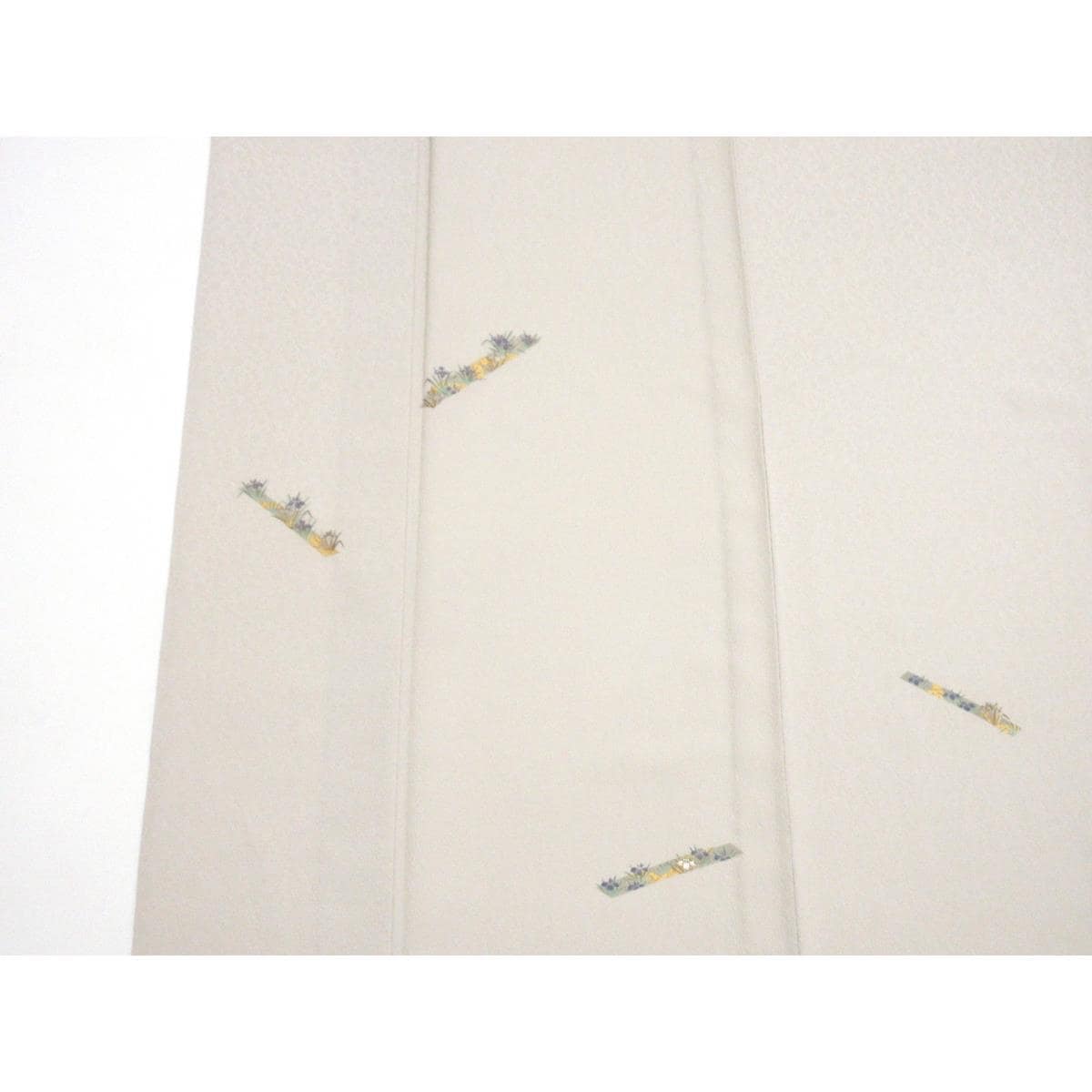 単衣　訪問着　友禅金彩加工　刺繍入り　身幅Ｌ寸