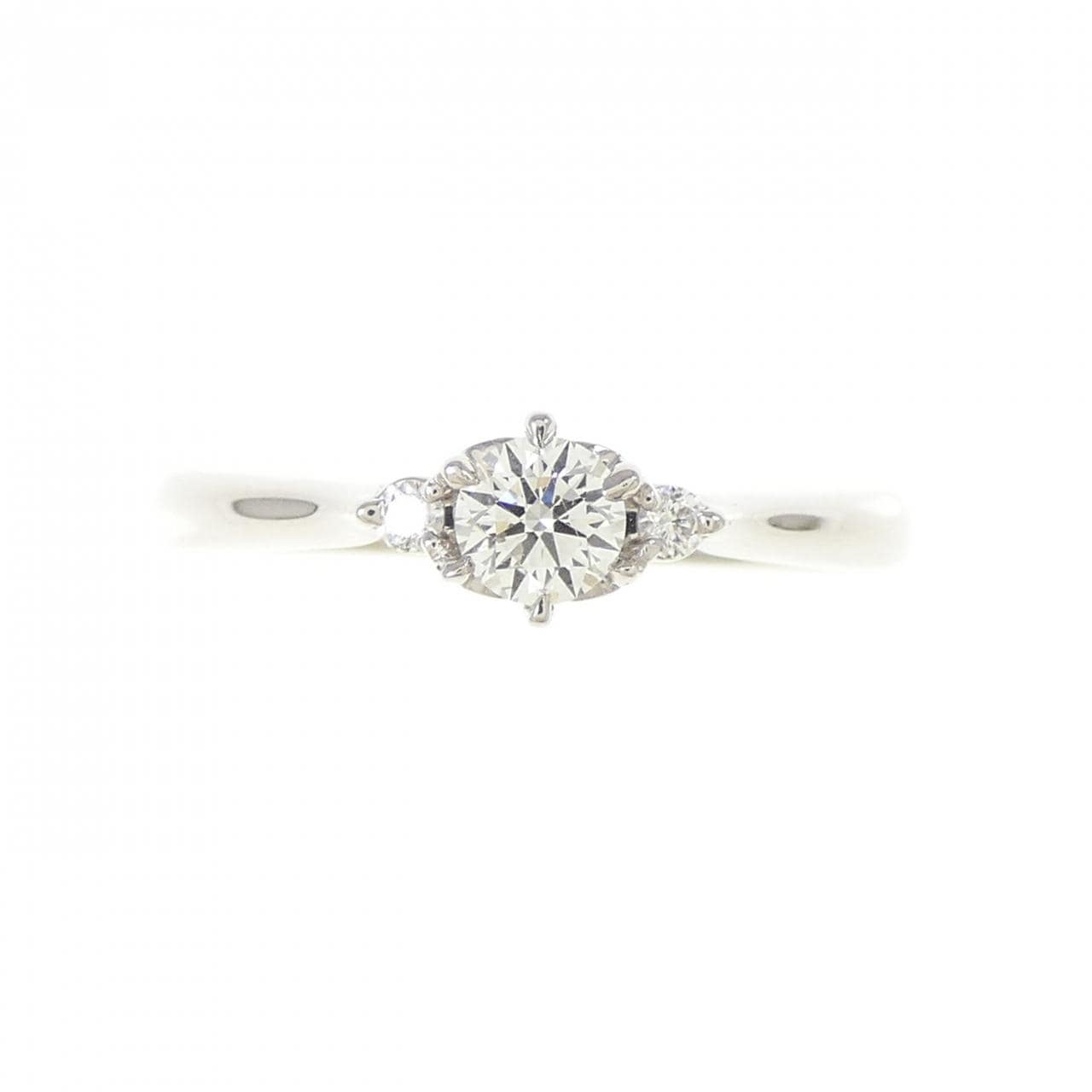 PT950 Diamond Ring 0.217CT H VVS2 EXT H&C