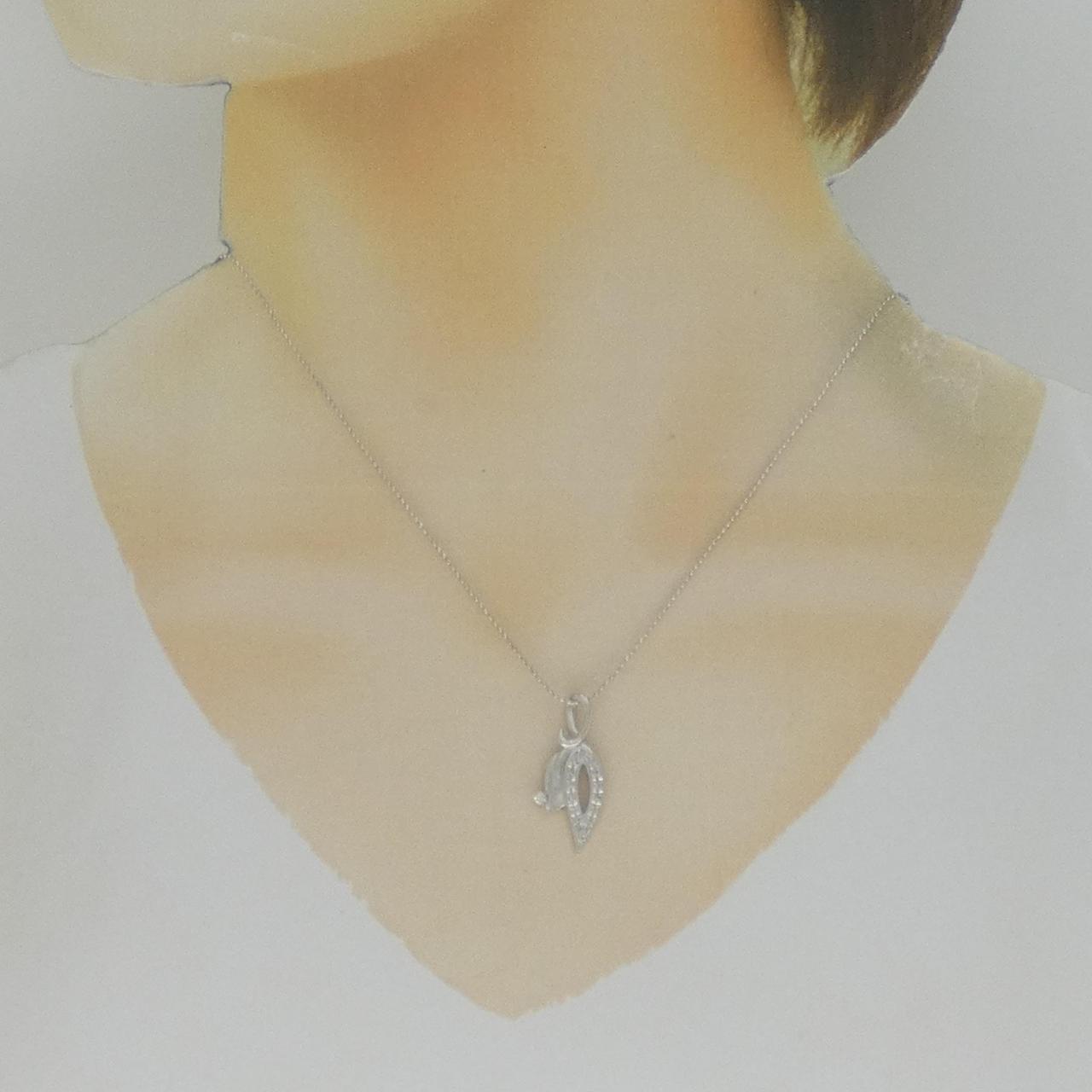 K10WG ダイヤモンド ネックレス 0.14CT