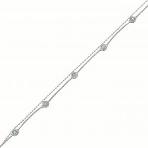 K18WG トルマリン ブレスレット 0.08CT