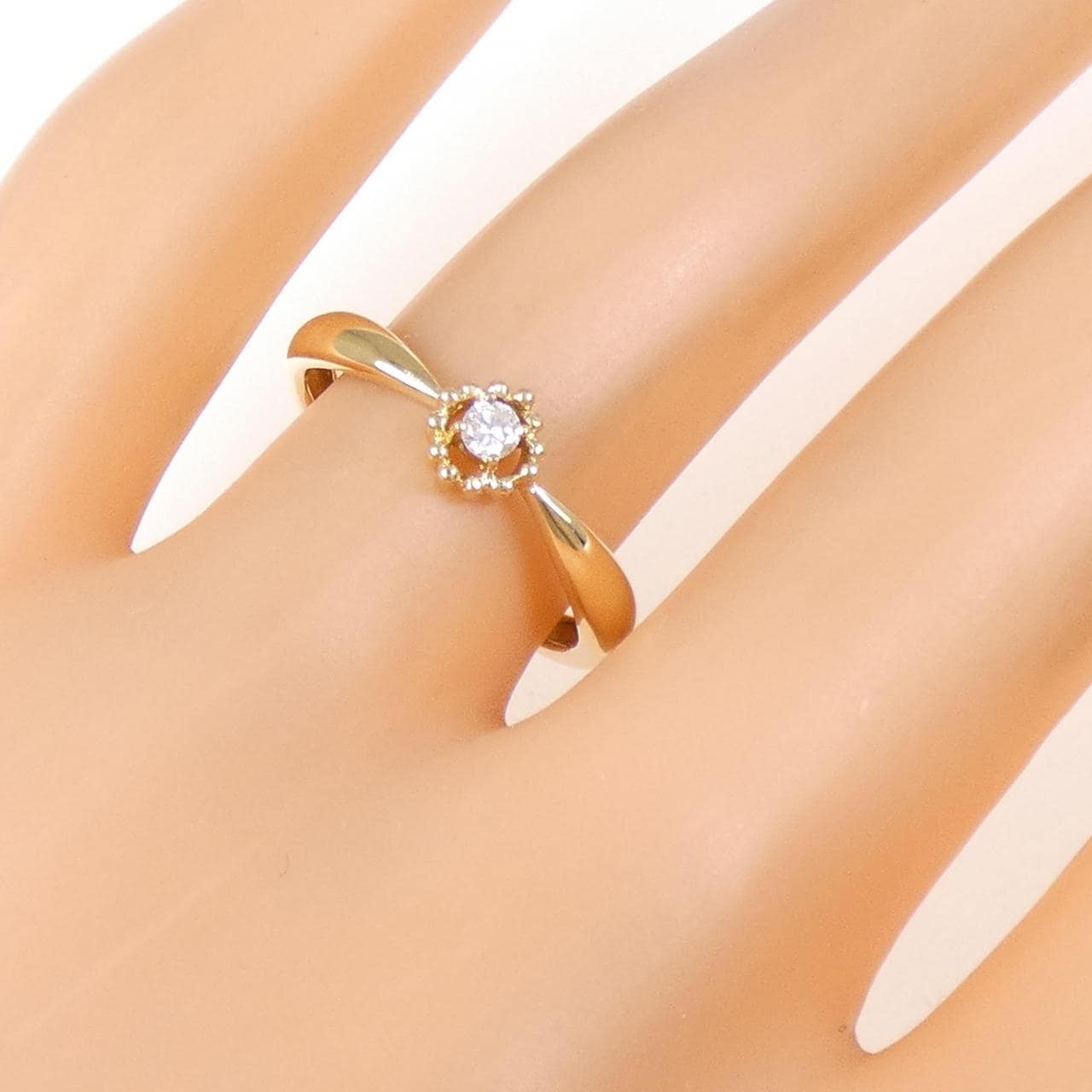 K18YG ダイヤモンド リング 0.05CT
