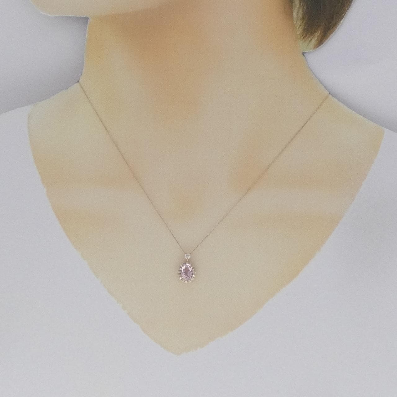 【新品】K18PG モルガナイト ネックレス 0.80CT