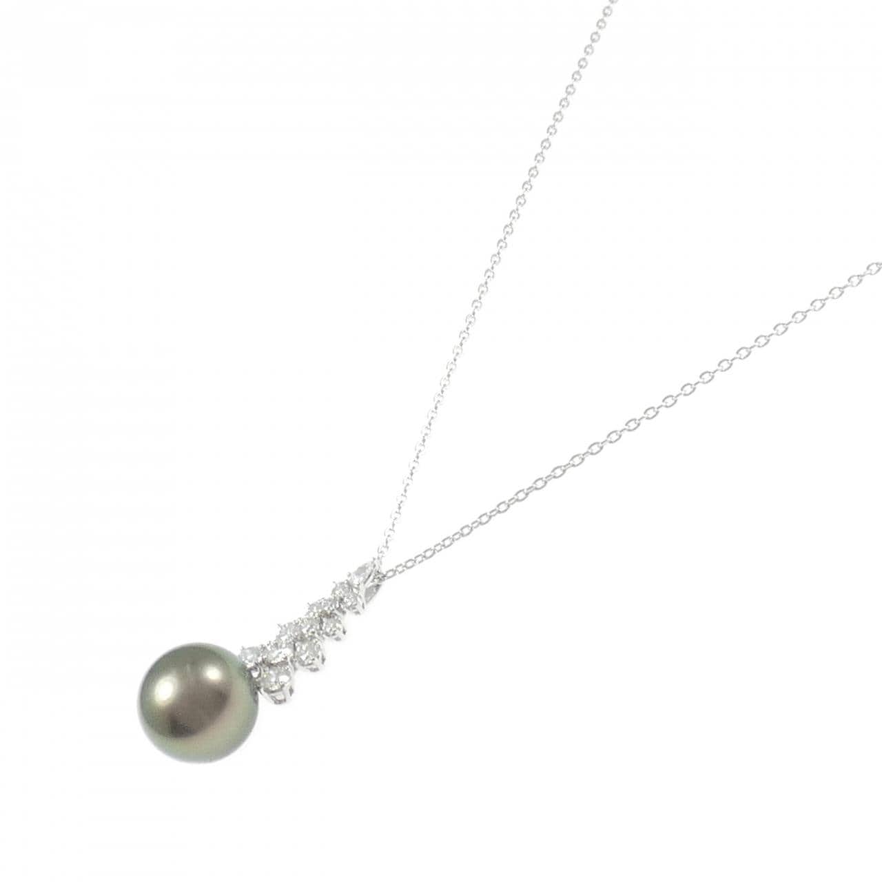 ミキモト 黒蝶パール ネックレス 14.2mm