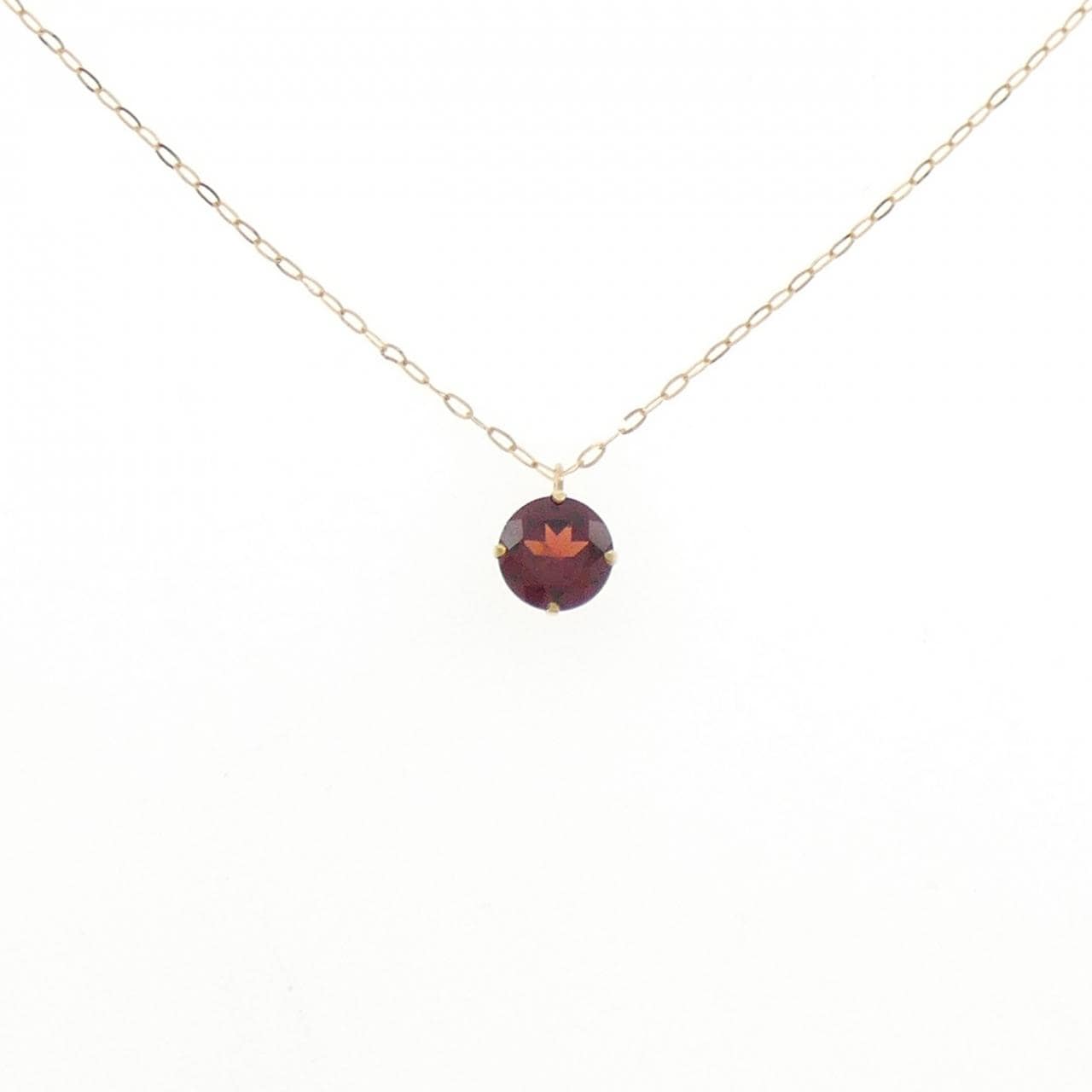 K18YG ガーネット ネックレス 0.90CT